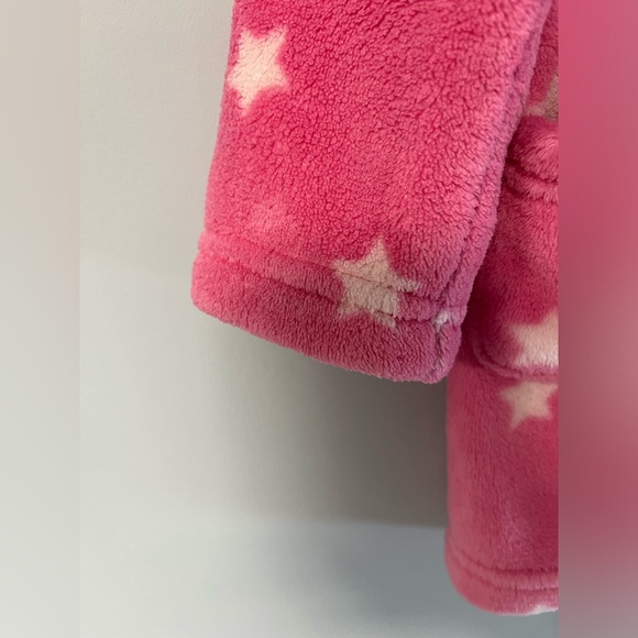 Joe Fresh Pink with White Stars Bath Robe, Toddler Girl Size 3, Warm cozy robe - Picture 3 of 8